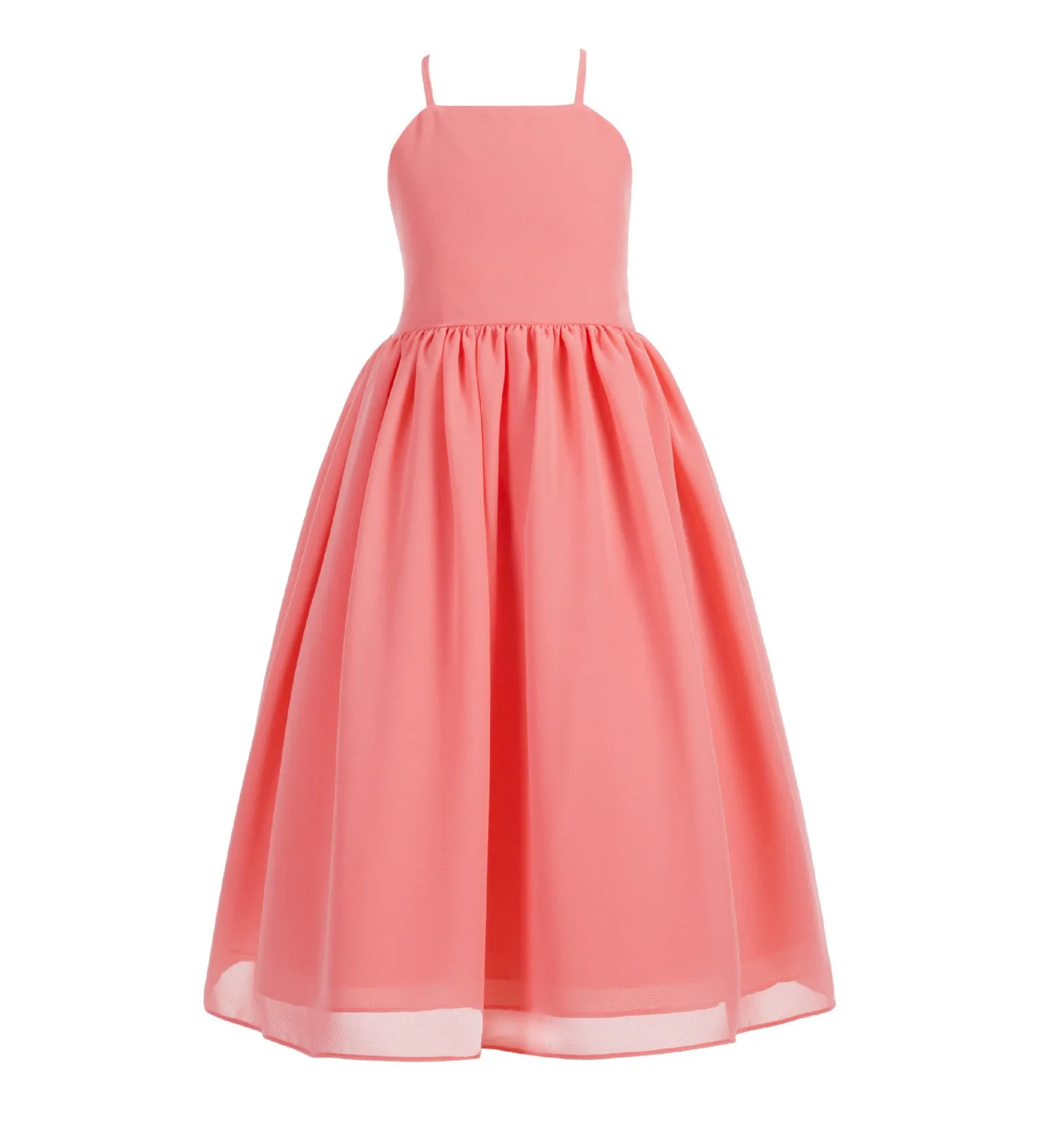 Criss-Cross Chiffon Flower Girl Dress Special Occasion Dresses Pageant Gown Junior Princess 191(1)