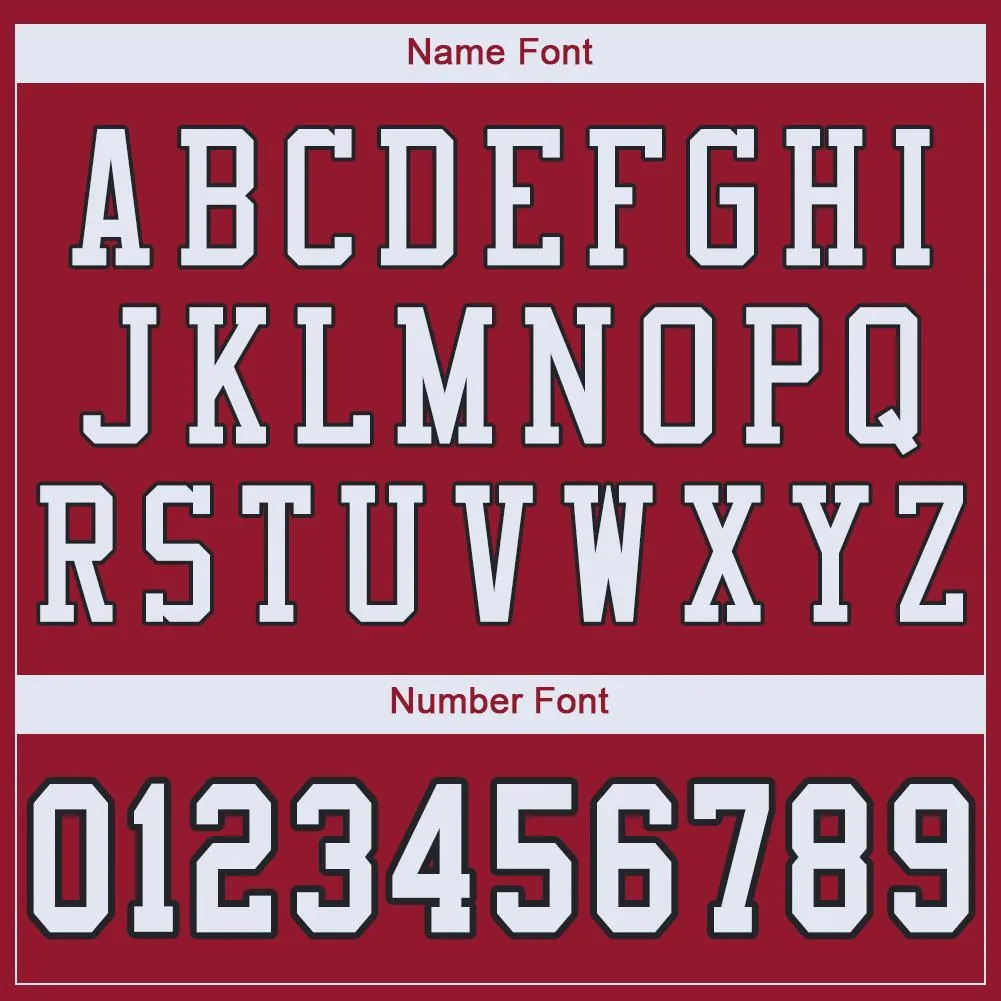 Custom Cardinal White-Black Mesh Authentic Football Jersey