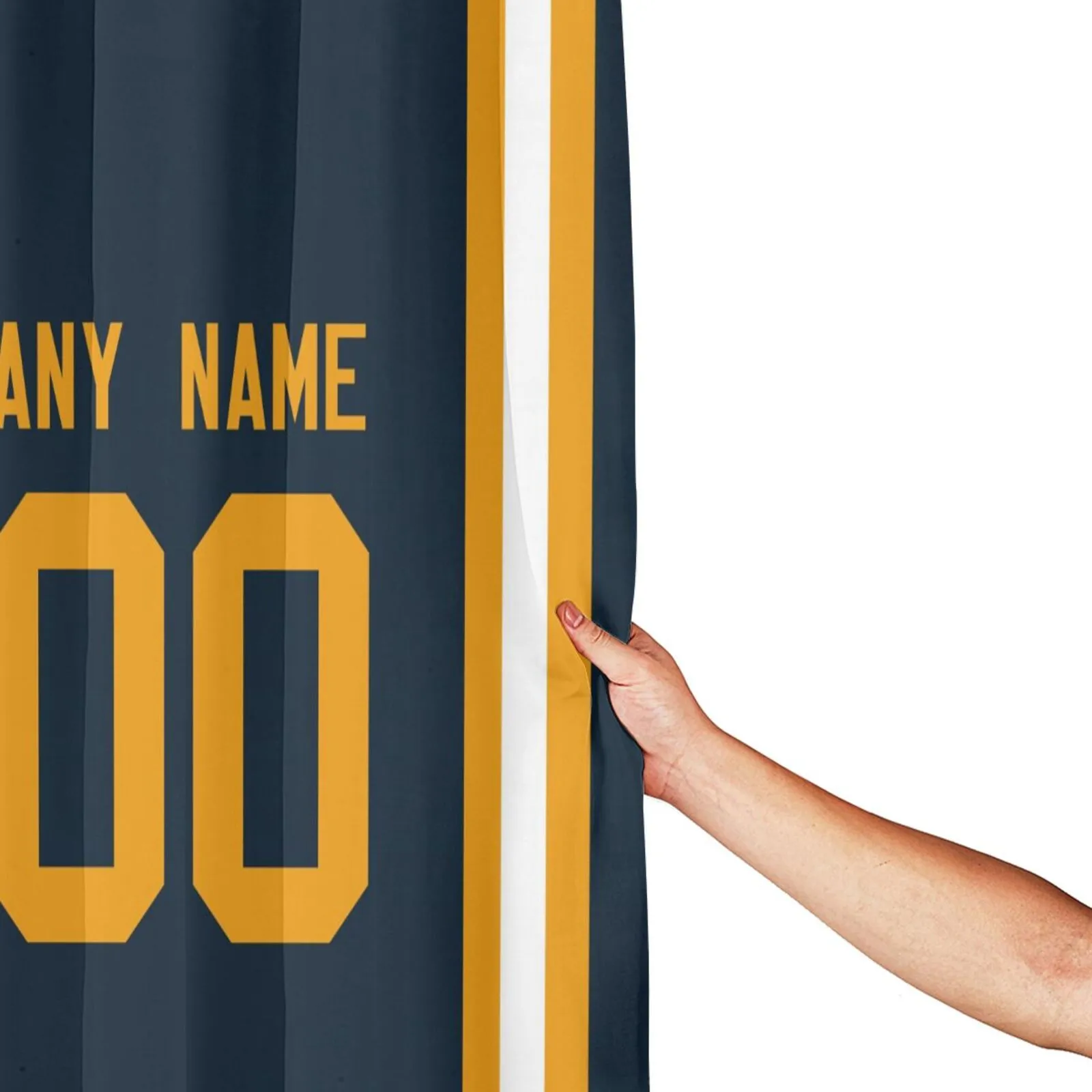 Custom Football Green Bay Packers style personalized shower curtain custom design name and number set of 12 shower curtain hooks Rings