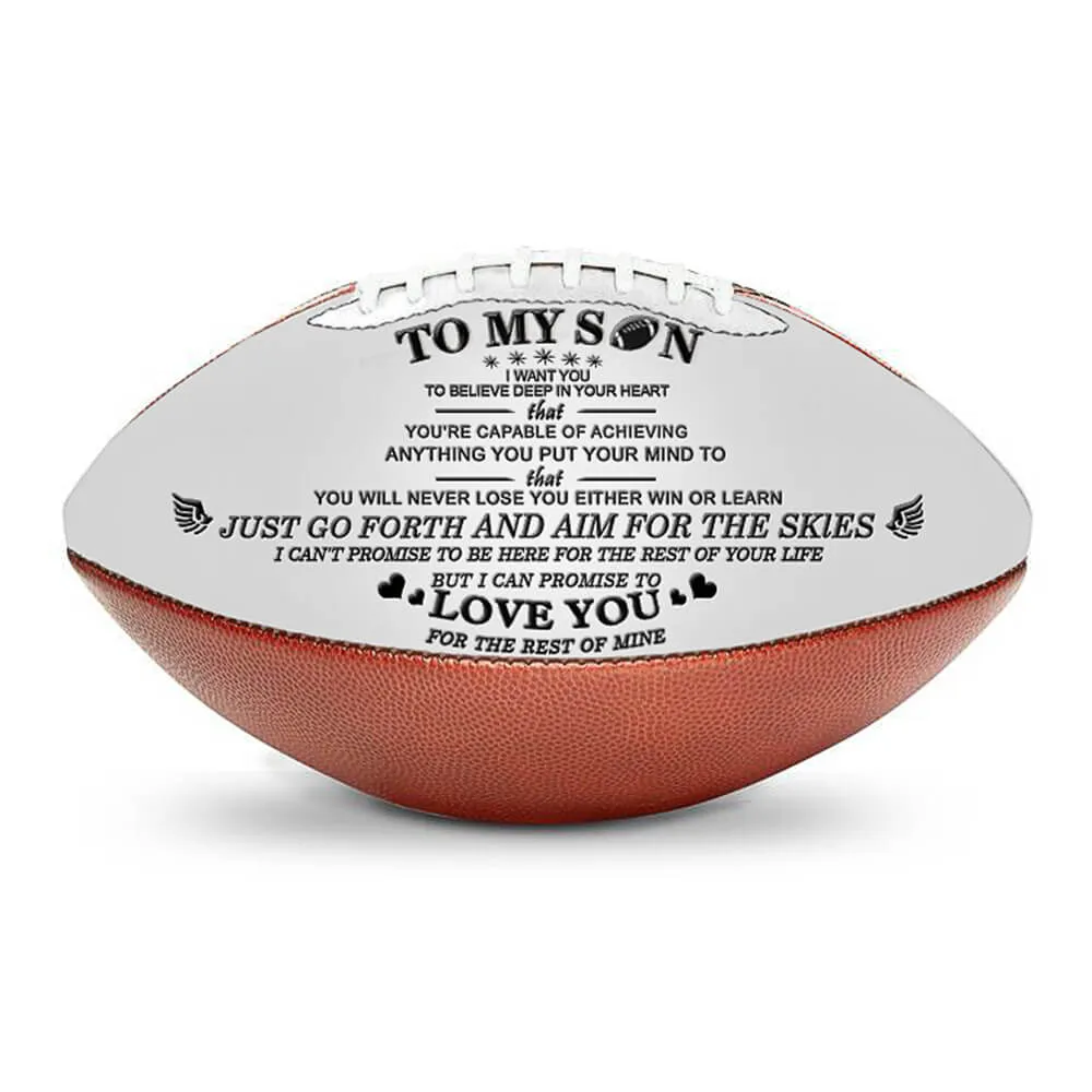 Gifts to Son, Engraved Leather Football