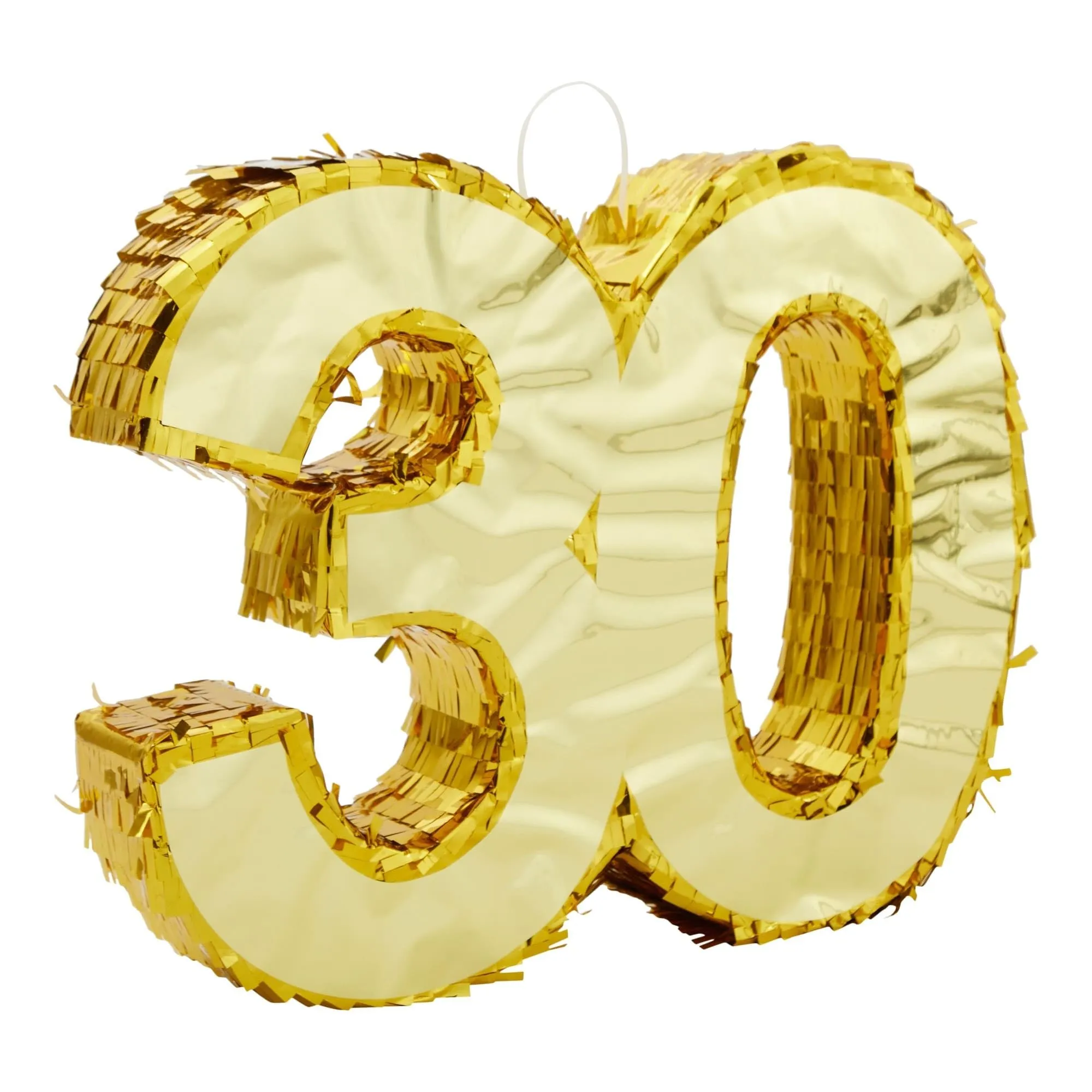 Gold Foil Number 30 Pinata For Birthday Party Decorations Centerpieces