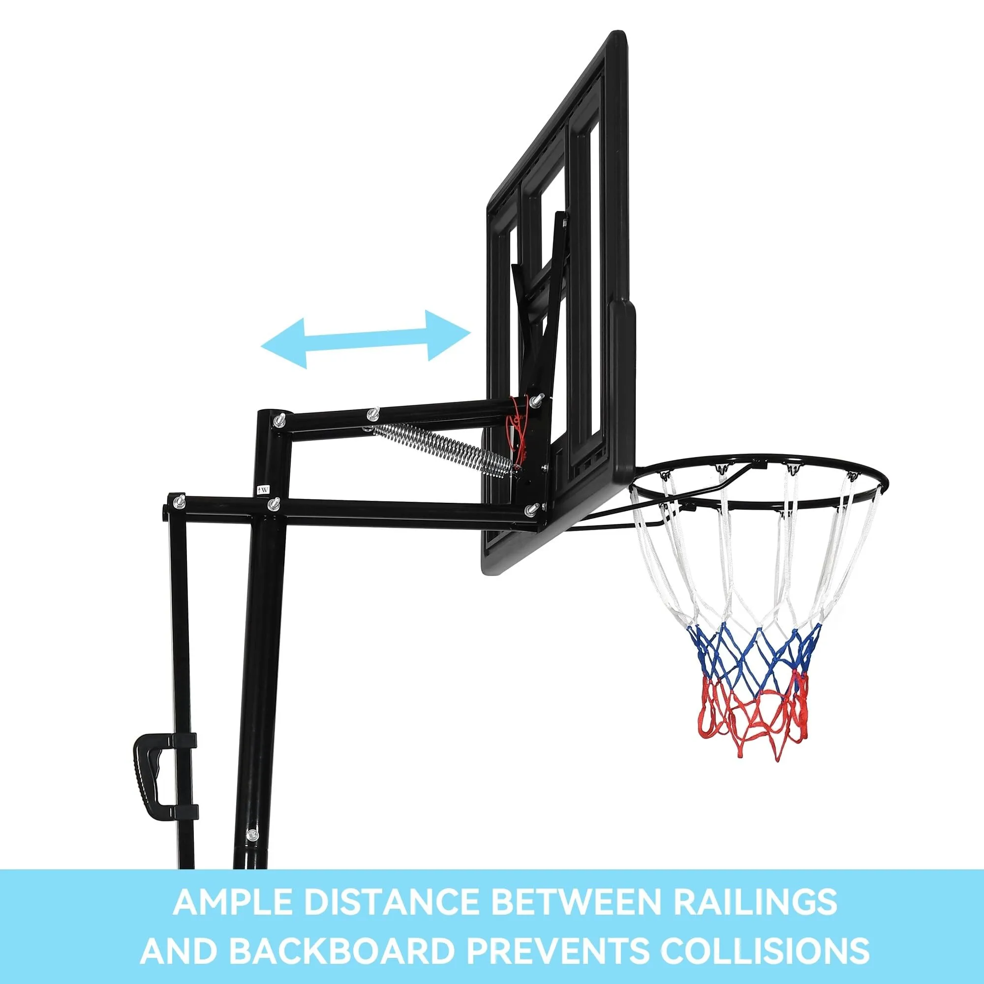 Indooroutdoor Basketball Stand Portable 8-10 Ft Height Adjustable Hoop