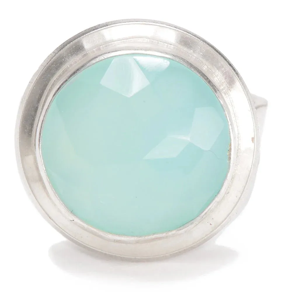 J   I Whispering Waves Chalcedony Ring