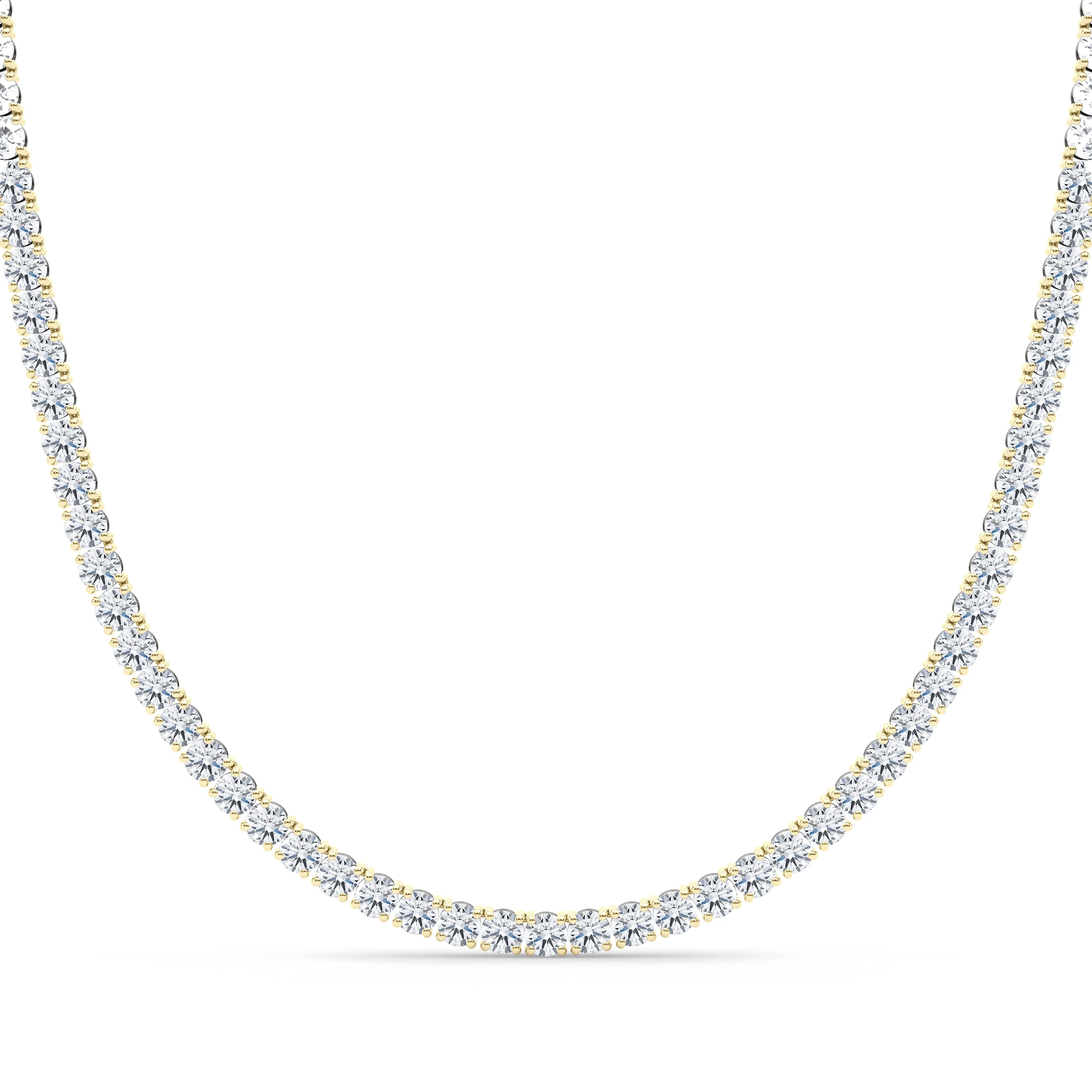 Men's Mixed Metal Diamond Tennis Chain Necklace