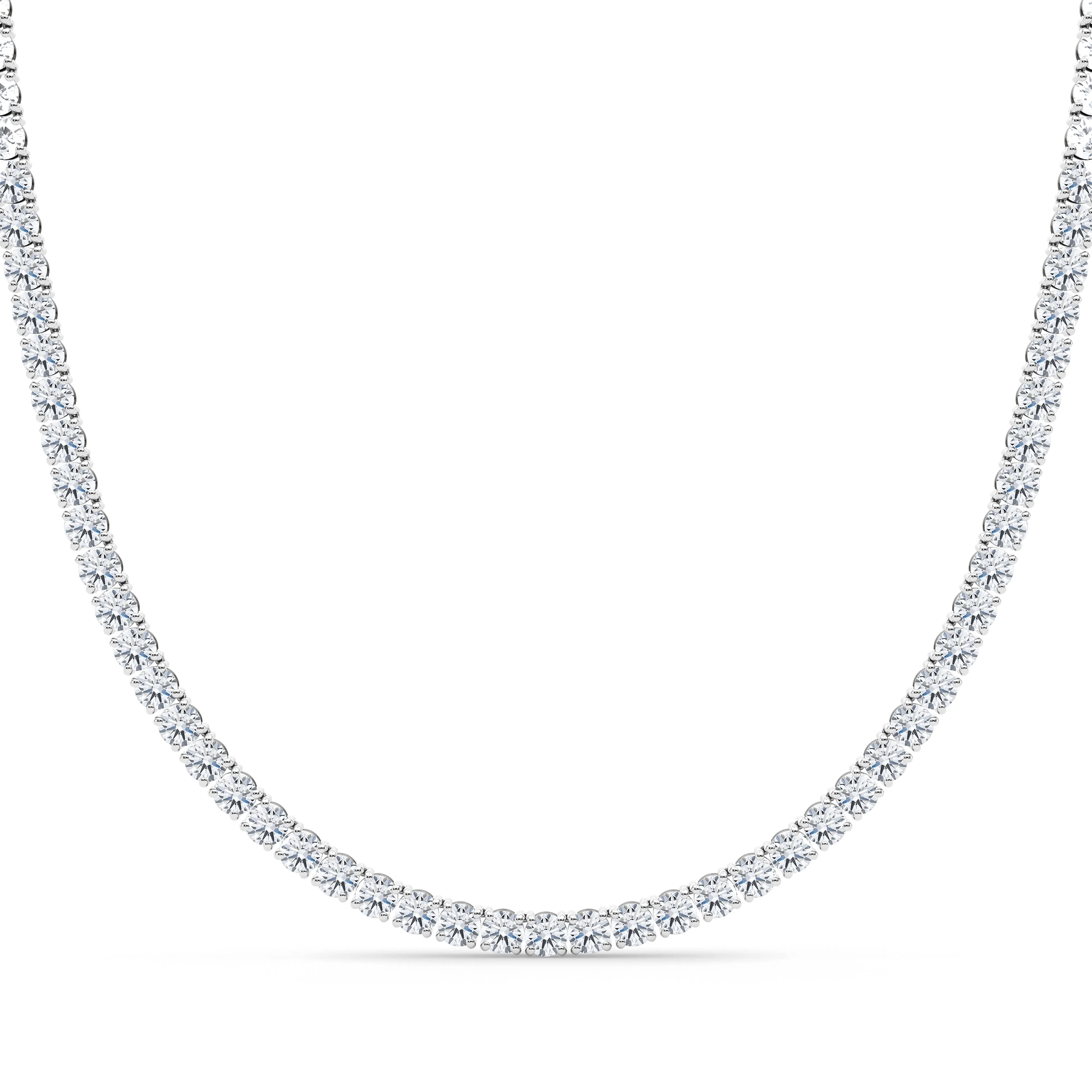 Men's Mixed Metal Diamond Tennis Chain Necklace