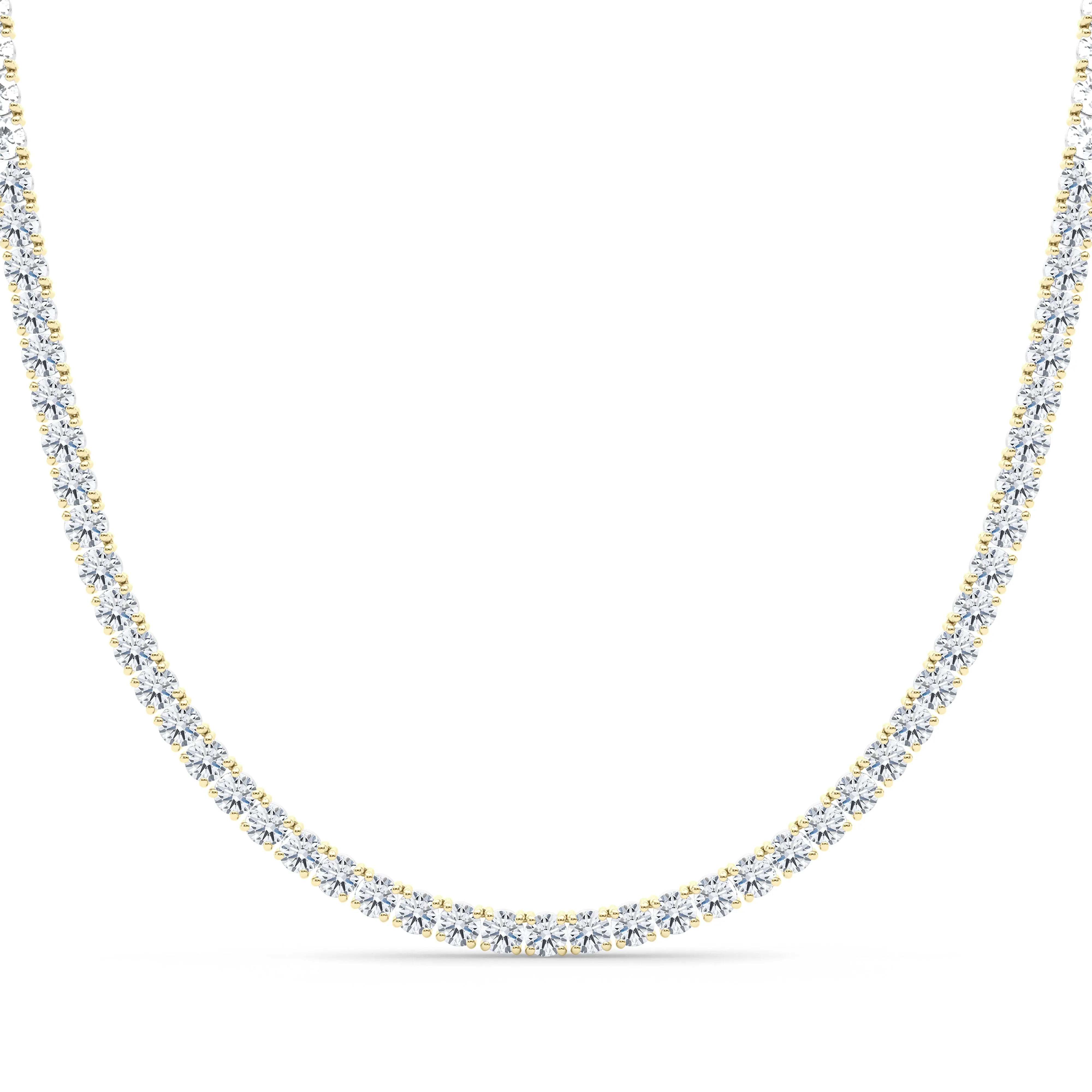 Men's Mixed Metal Diamond Tennis Chain Necklace
