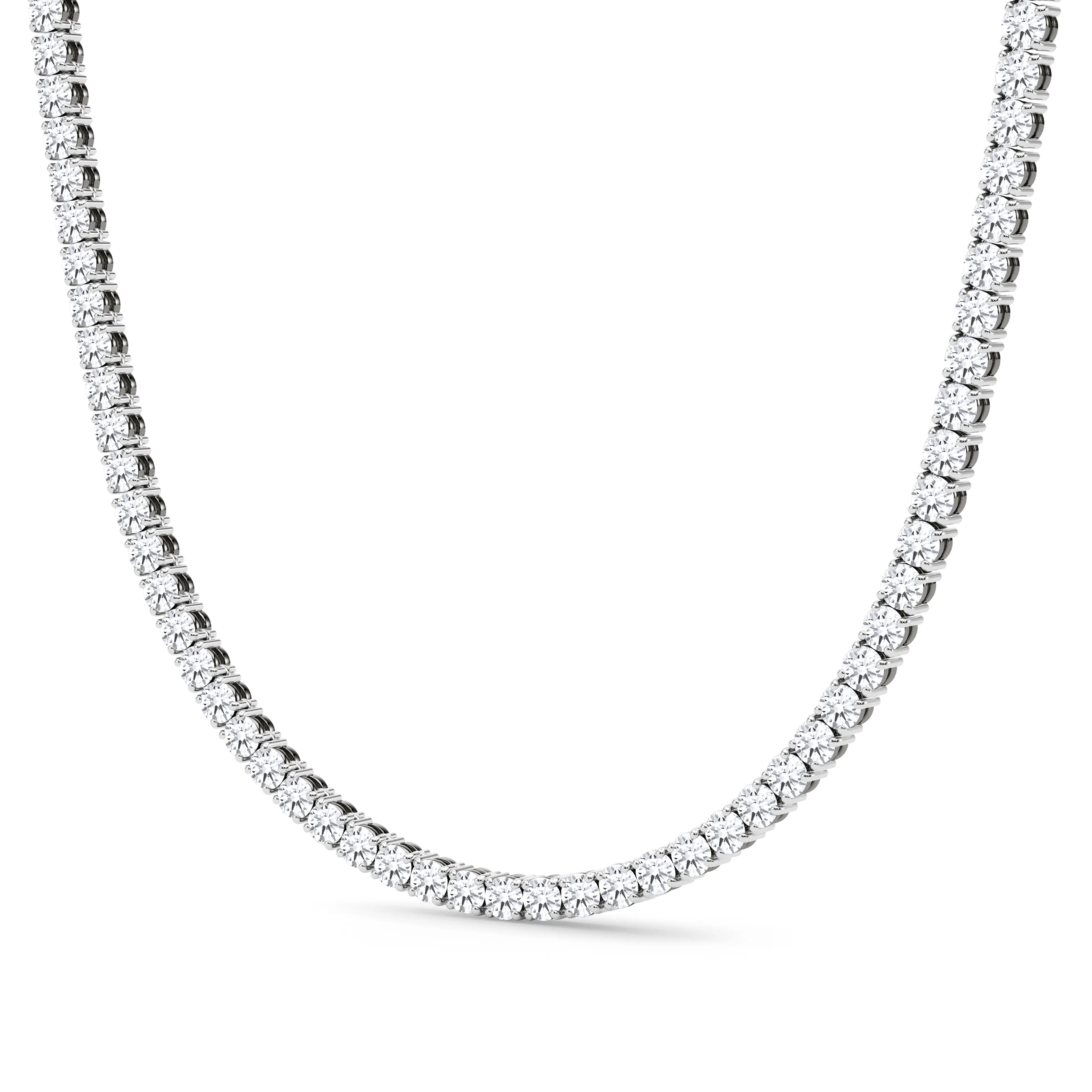 Men's Mixed Metal Diamond Tennis Chain Necklace