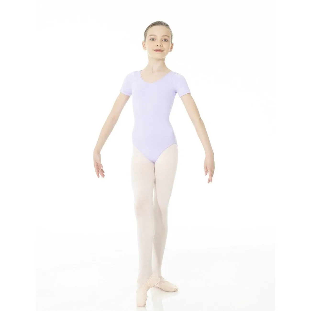 Mondor 40096 Short Sleeve Dance Leotard - Girls