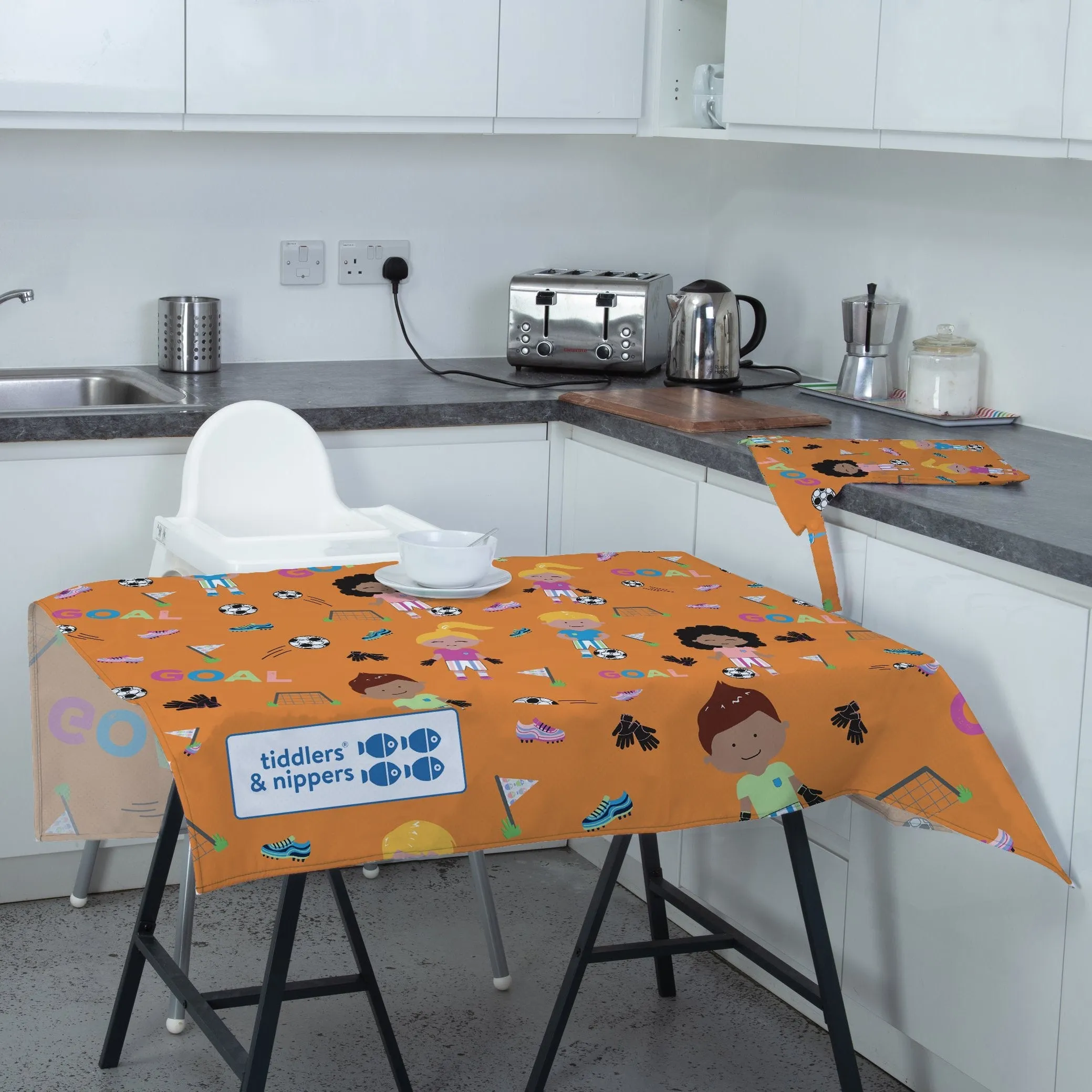 Reusable & Washable Splash Mat For Under High Chair | Large 130cm x 130cm Mats | Anti-Slip & Waterproof