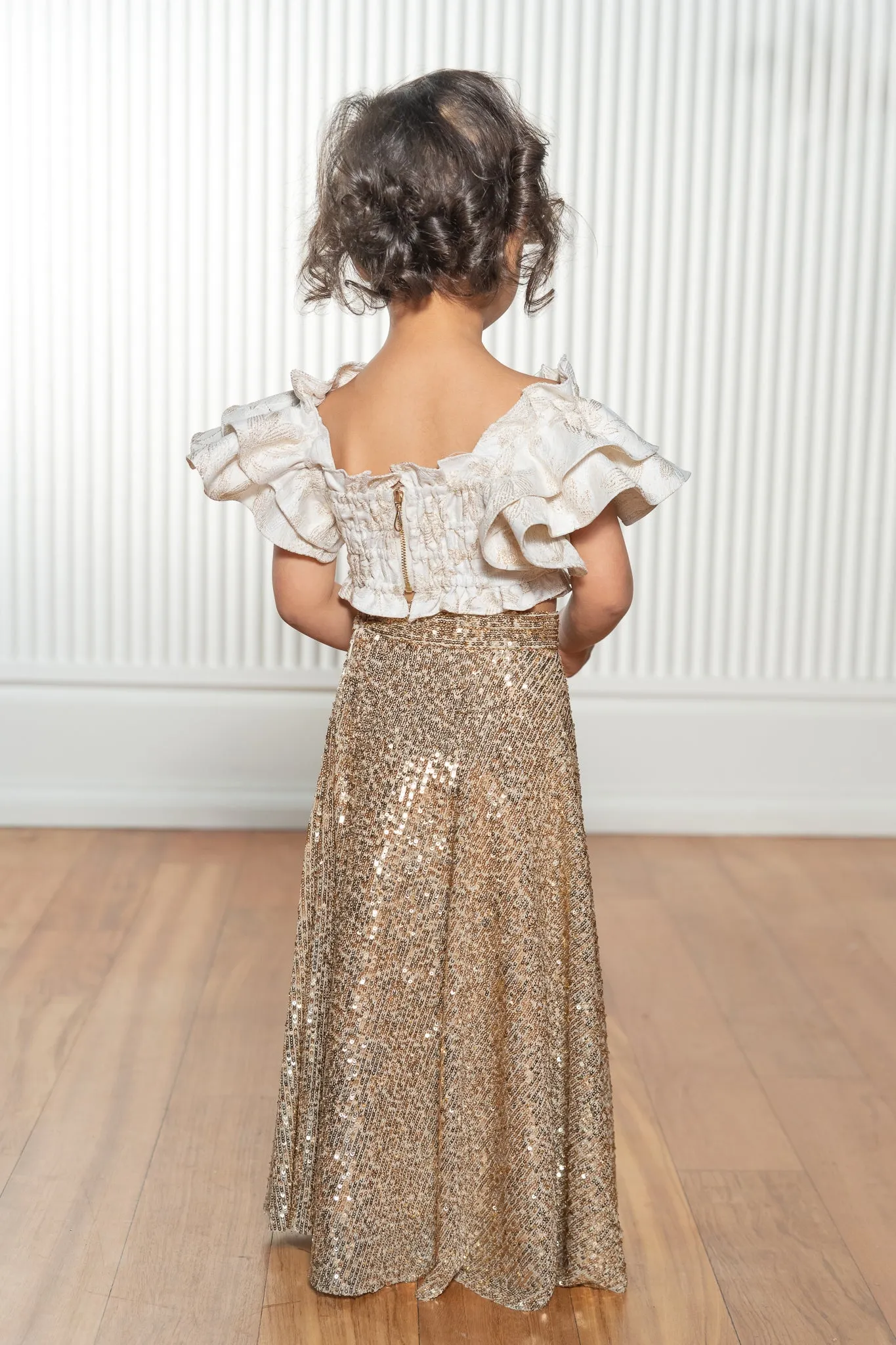 SAMYA Sequin Kids Lehenga Skirt