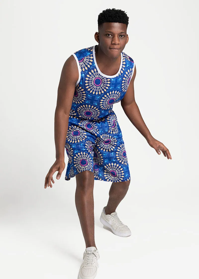 Tosin African Print Basketball Uniform with Pocket