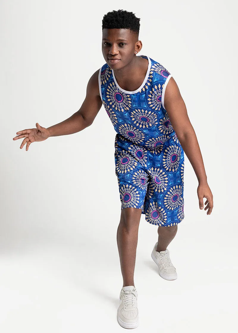 Tosin African Print Basketball Uniform with Pocket