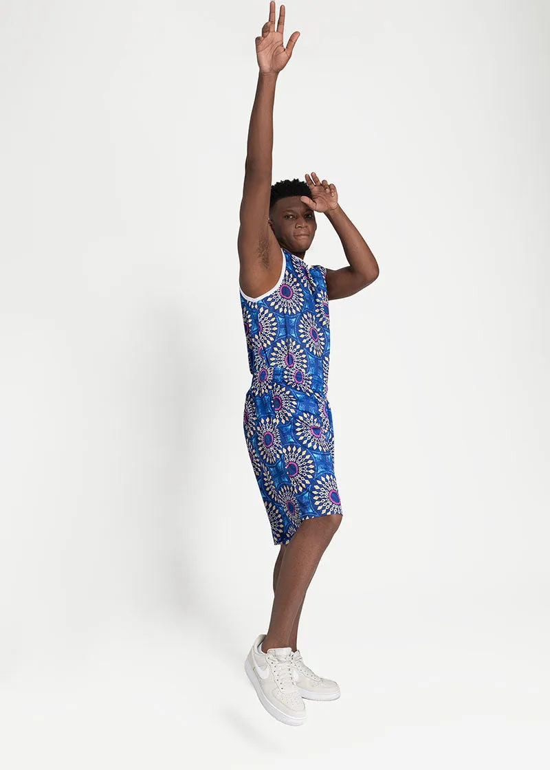 Tosin African Print Basketball Uniform with Pocket