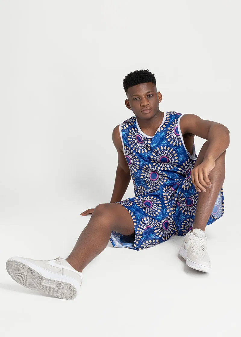 Tosin African Print Basketball Uniform with Pocket