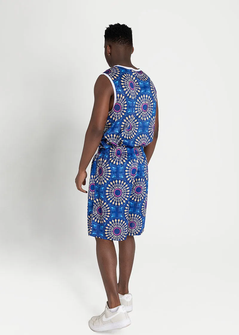 Tosin African Print Basketball Uniform with Pocket