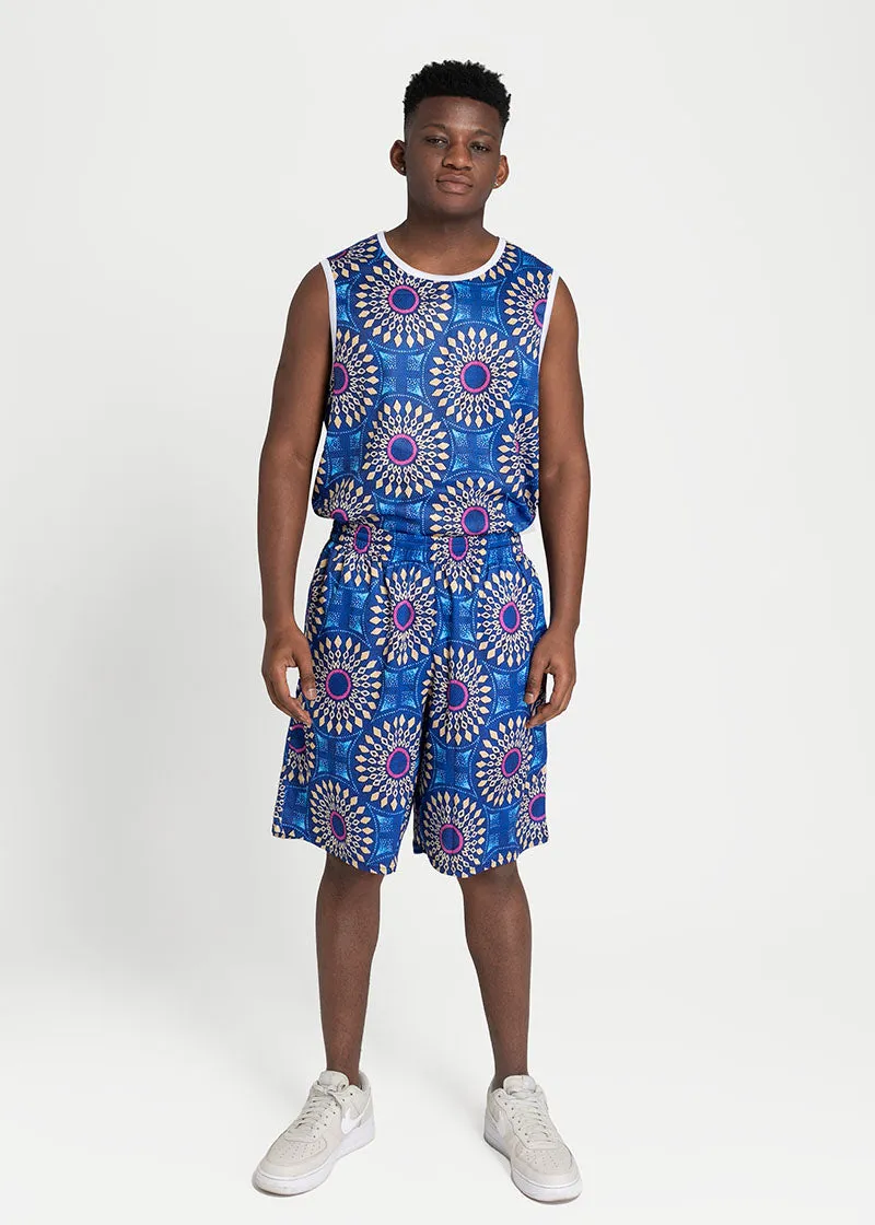 Tosin African Print Basketball Uniform with Pocket