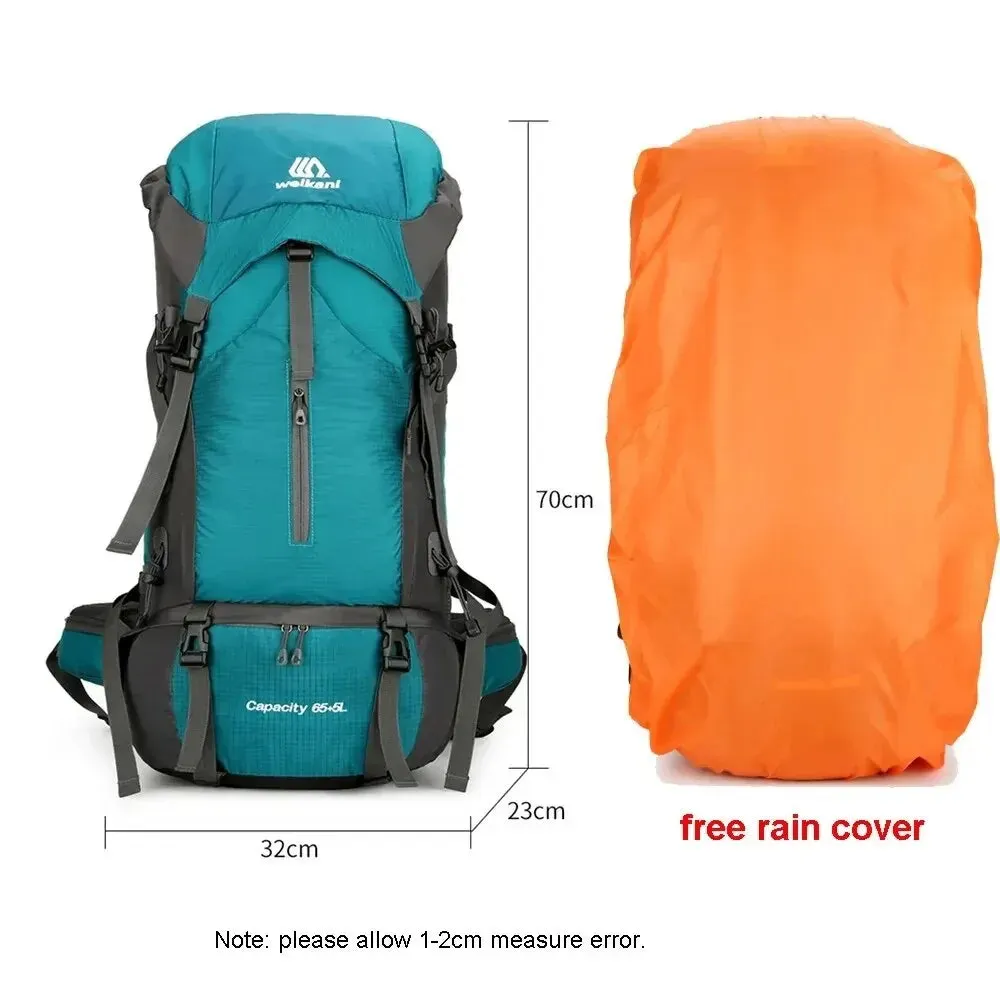 Waterproof Nylon Camping Travel Backpack: Ideal Gear for Outdoor Hiking and Mountaineering