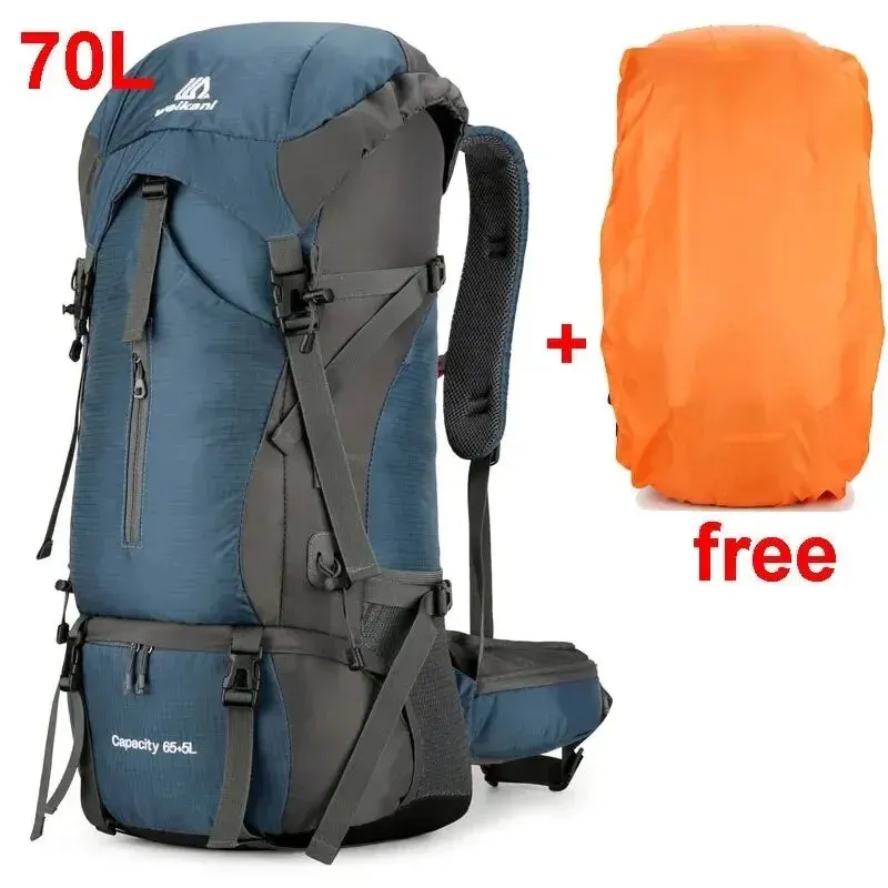 Waterproof Nylon Camping Travel Backpack: Ideal Gear for Outdoor Hiking and Mountaineering