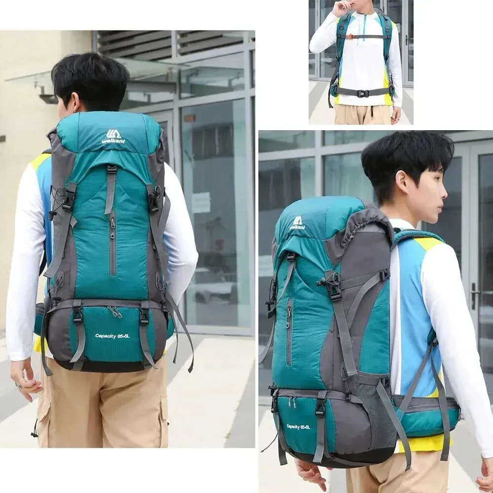 Waterproof Nylon Camping Travel Backpack: Ideal Gear for Outdoor Hiking and Mountaineering