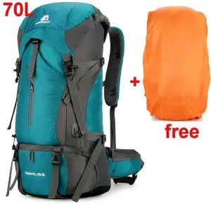 Waterproof Nylon Camping Travel Backpack: Ideal Gear for Outdoor Hiking and Mountaineering