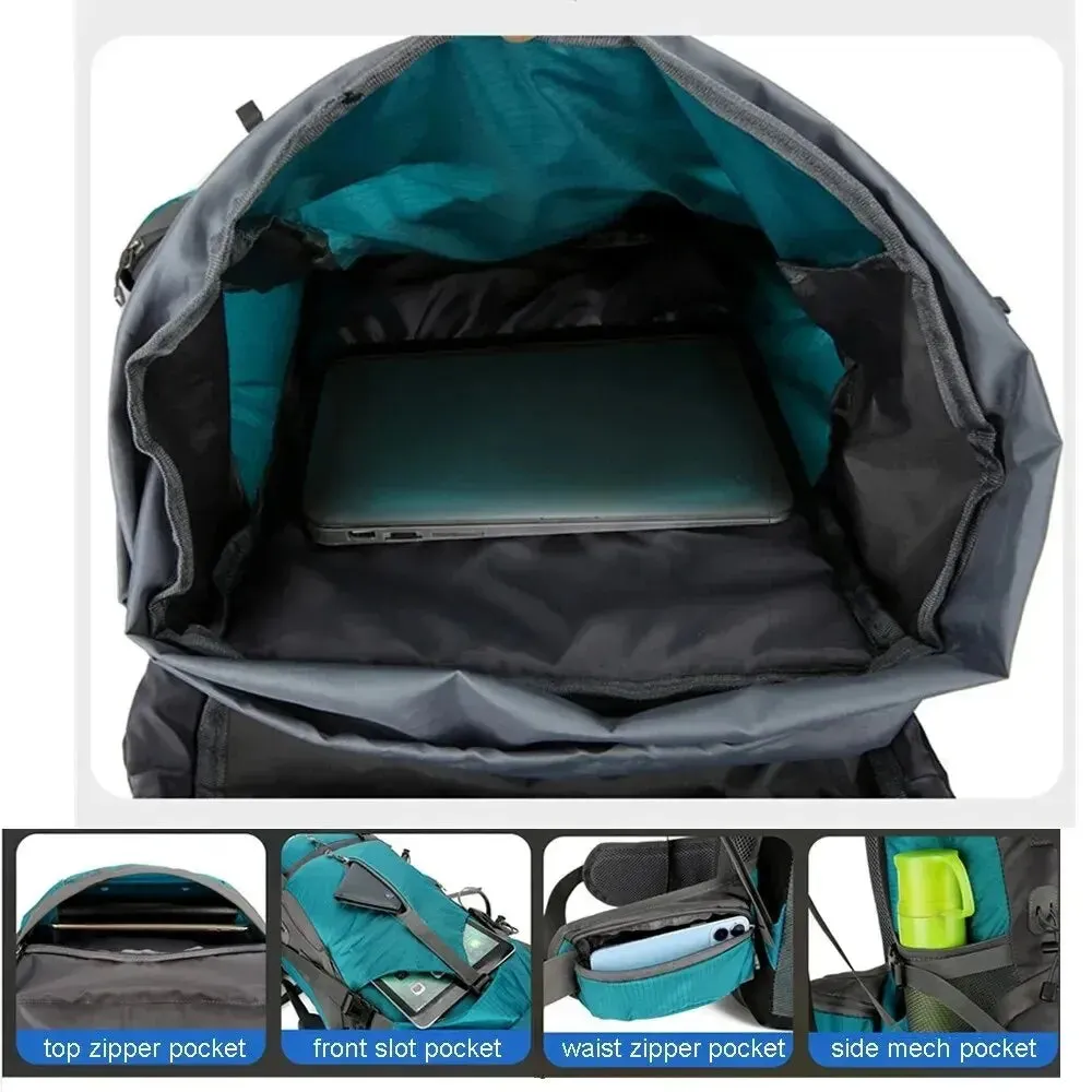 Waterproof Nylon Camping Travel Backpack: Ideal Gear for Outdoor Hiking and Mountaineering