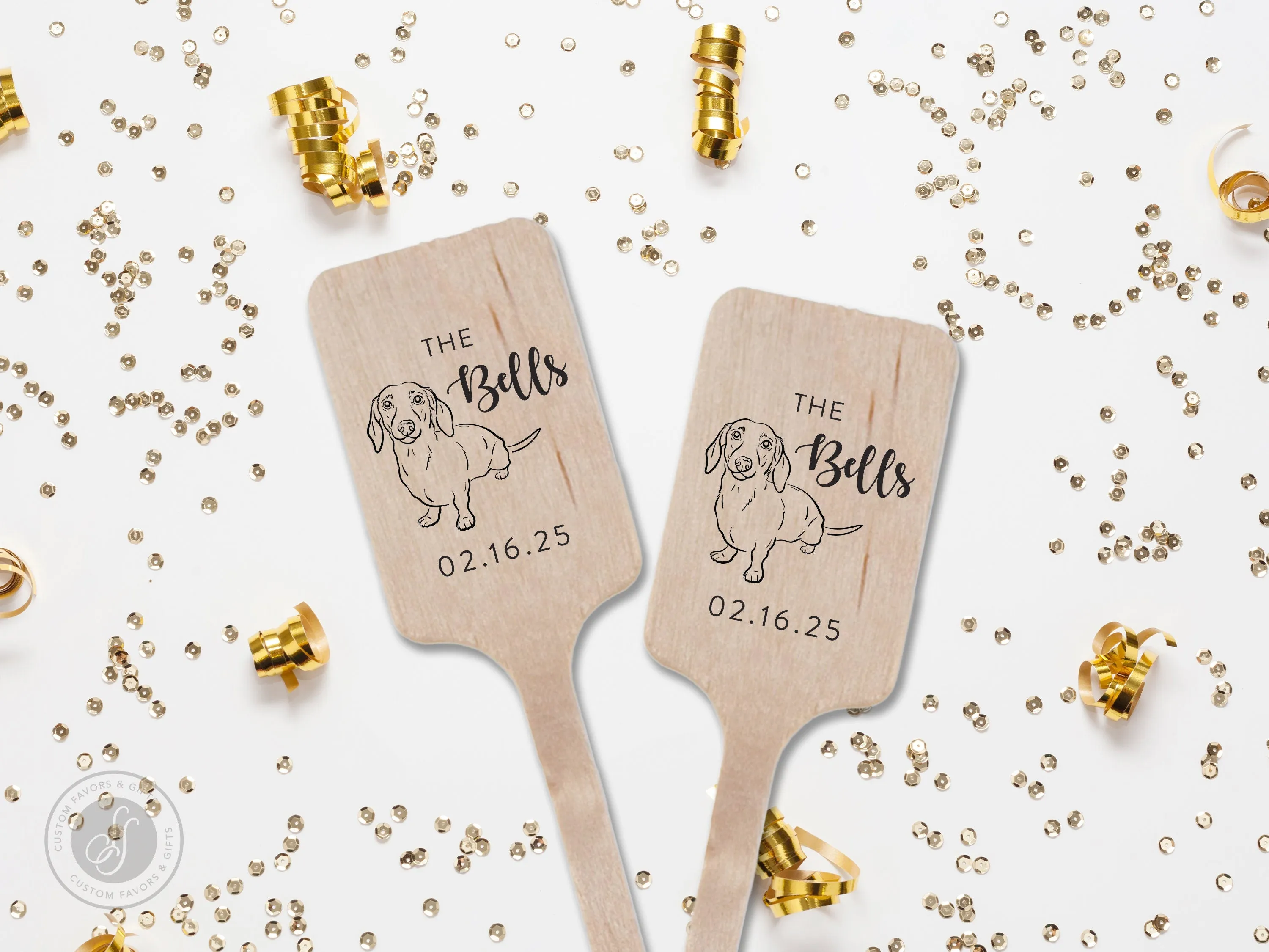Wedding Stir Sticks #25 - Custom Pet Dog or Cat Illustration