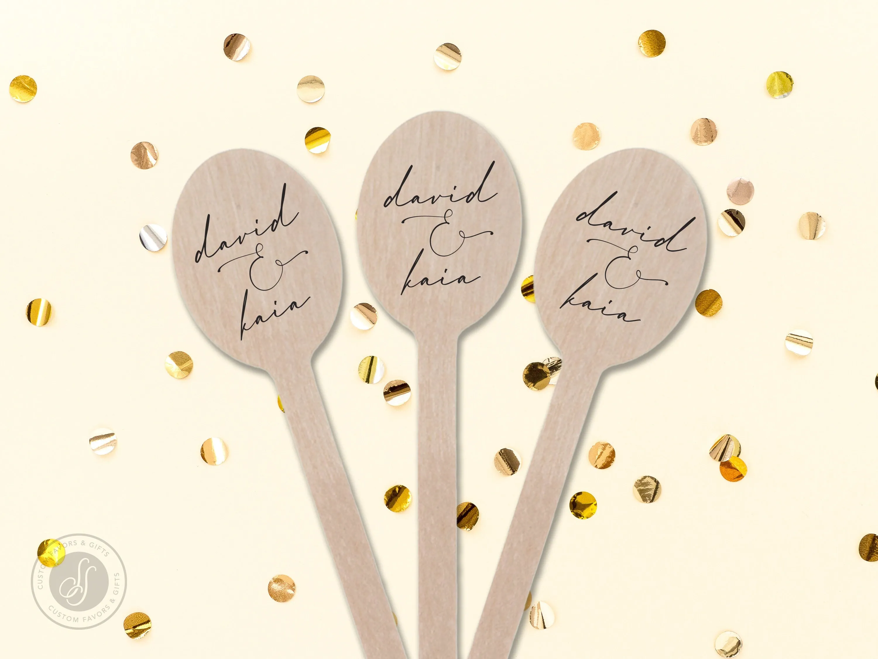 Wedding Stir Sticks #9 - Wooden Stir Sticks, Round, Oval, Rectangle Stir Sticks, Wedding Favor, Wedding Drink Stir Stick, Custom Stir Stick